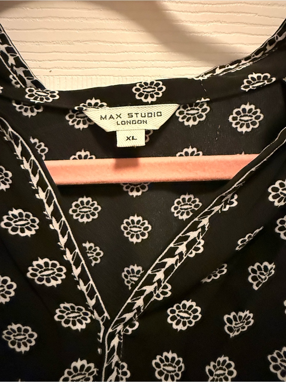 Max Studio Black Maxi Dress with White Paisley Print - Picture 2 of 5